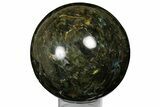 Flashy, Polished Labradorite Sphere - Madagascar #176578-2